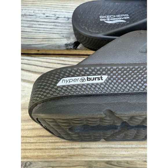 Skechers Women's GO Recover Thong Sandals Contend Black Sz 9 MSRP $45 - Picture 5 of 7